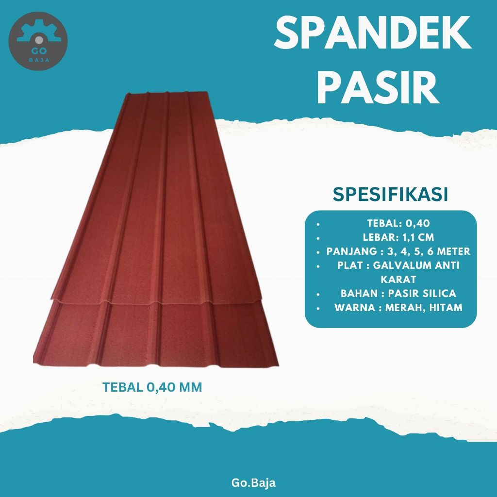ATAP SPANDEK PASIR 0.40 MM X 1 M
