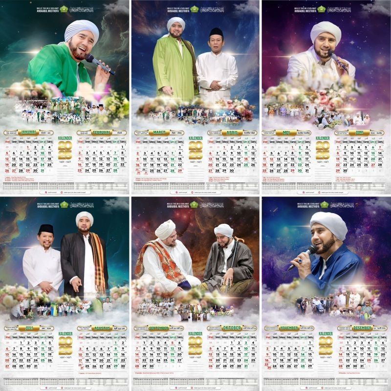 

kalender dinding habib syech / ahbaabul musthofa tahun 2025