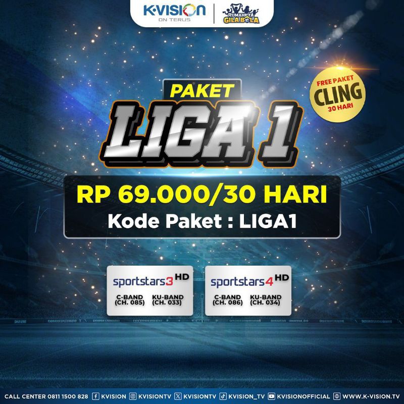 Paket Liga 1 Indonesia - K-Vision