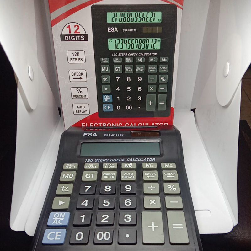 

Calculator ESA Layar (8122TX) 12Digit Warna Hitam