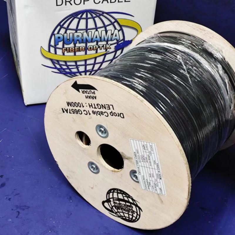Kabel Fiber Optik Drop Cable 1 Core 3 Seling 1000M