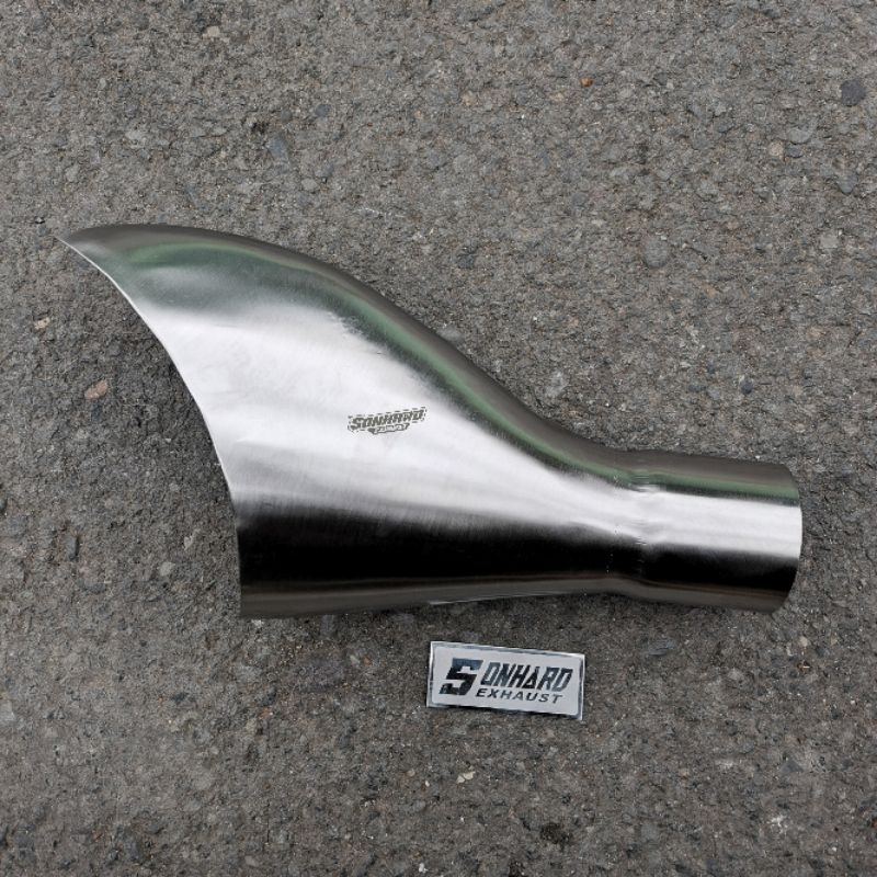 silincer sirip hiu buat motor costum chopper streetcub