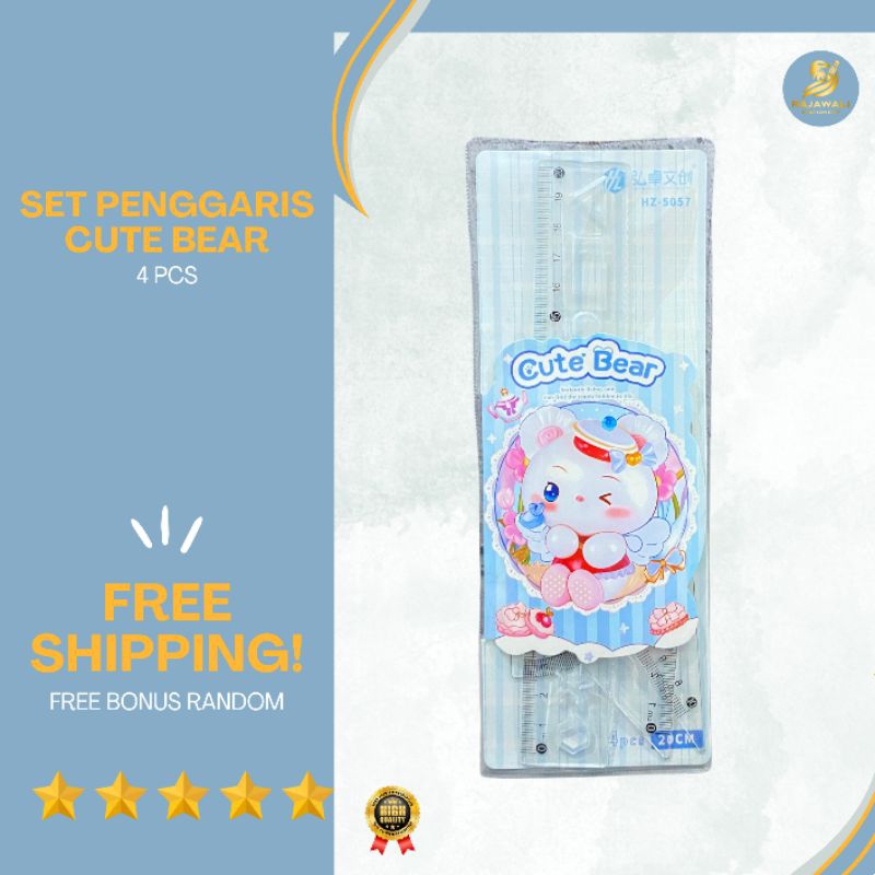 

Set Penggaris Cute Bear/ 4 Pcs/ HARGA TERJANGKAU KUALITAS TERBAIK!/ FREE BONUS RANDOM!