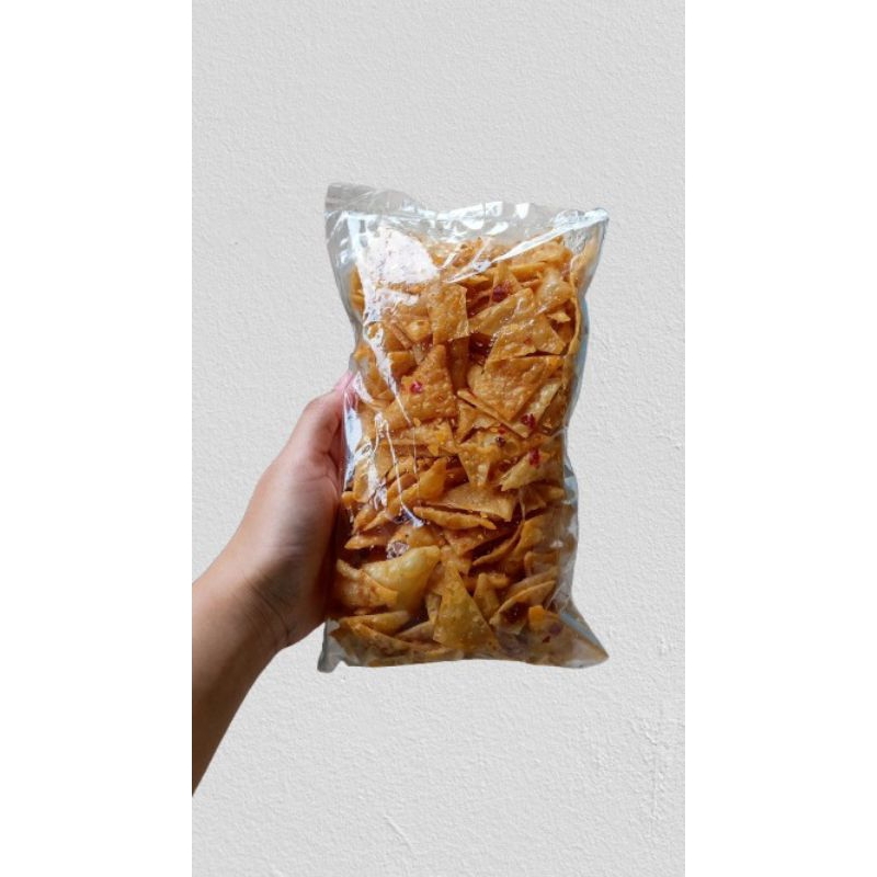 

Pangsit goreng ebi pedas