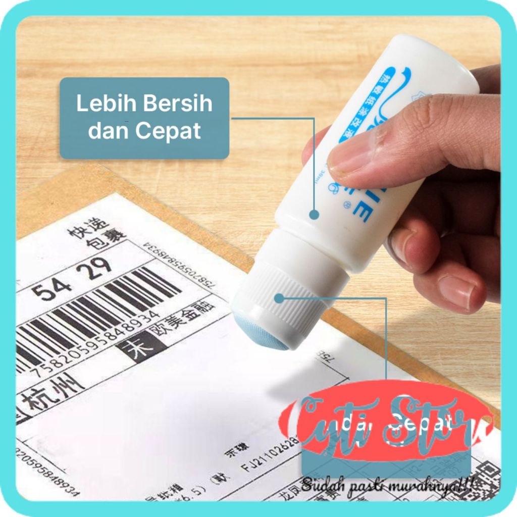 

ML JIE Stempel Penghapus Resi 2 in 1 Cutter Pembuka Paket - ML-2 - Blue