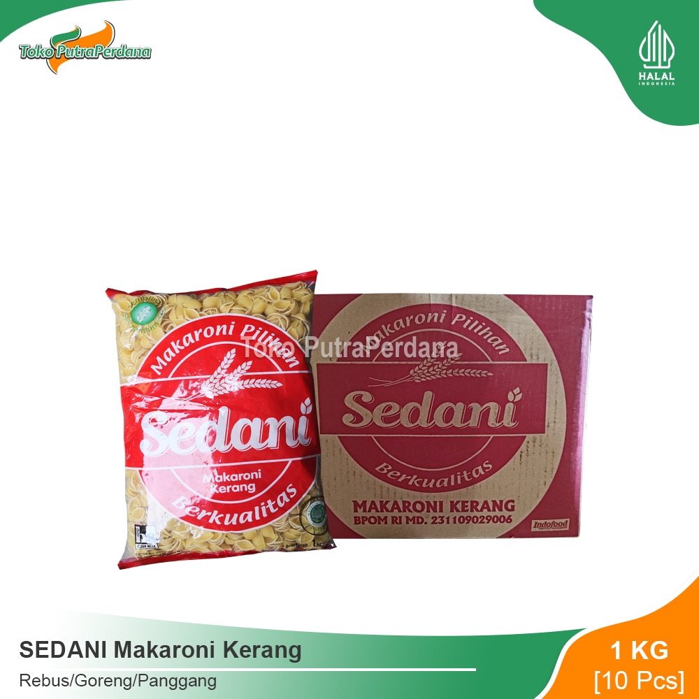 

[DUS] SEDANI Makaroni Kerang 1kg (10 Pcs/Dus)