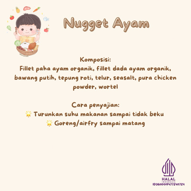 

nugget ayam wortel
