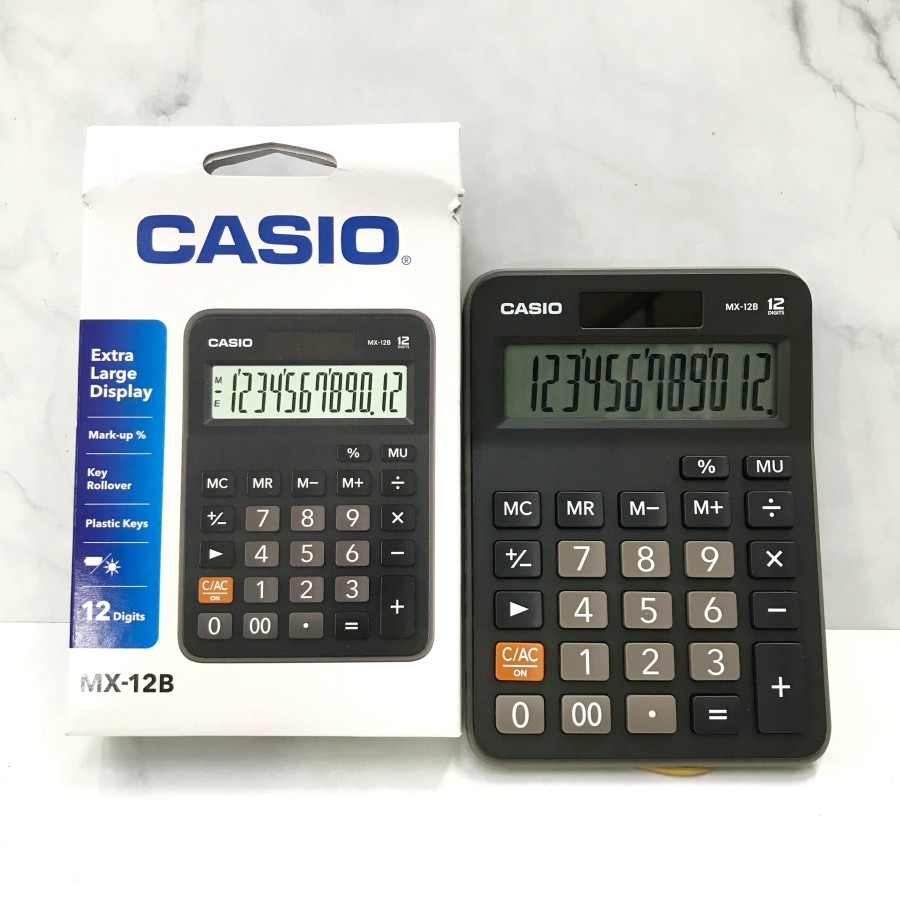 

Kalkulator Casio MX 12B 12 digit Hitam/Putih/Pink/Biru Muda