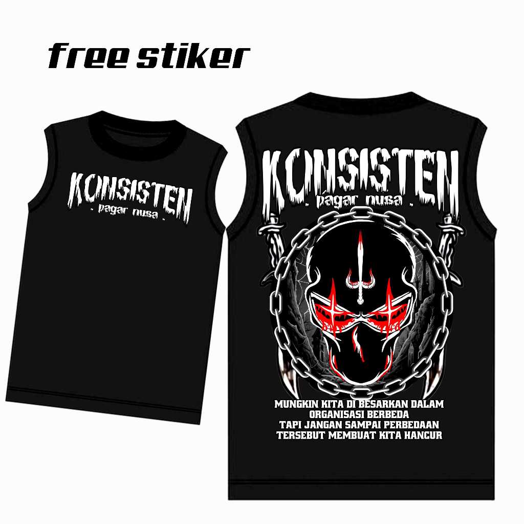 kaos konsisten pagar nusa / kaos distro pagar nusa konsisten pagar nusa 1986