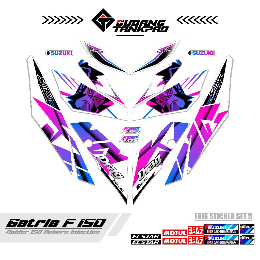 STRIPING SATRIA FU 150 FI / MTF 29/ STIKER STRIPING RAIDER / DECAL SATRIA FU FI / STOK DECAL SATRIA 