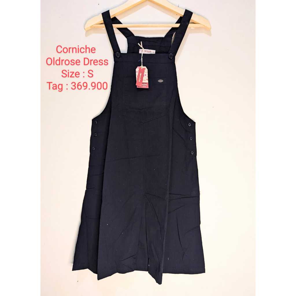 CORNICHE OldRose Dress Overall Pakaian Wanita Original