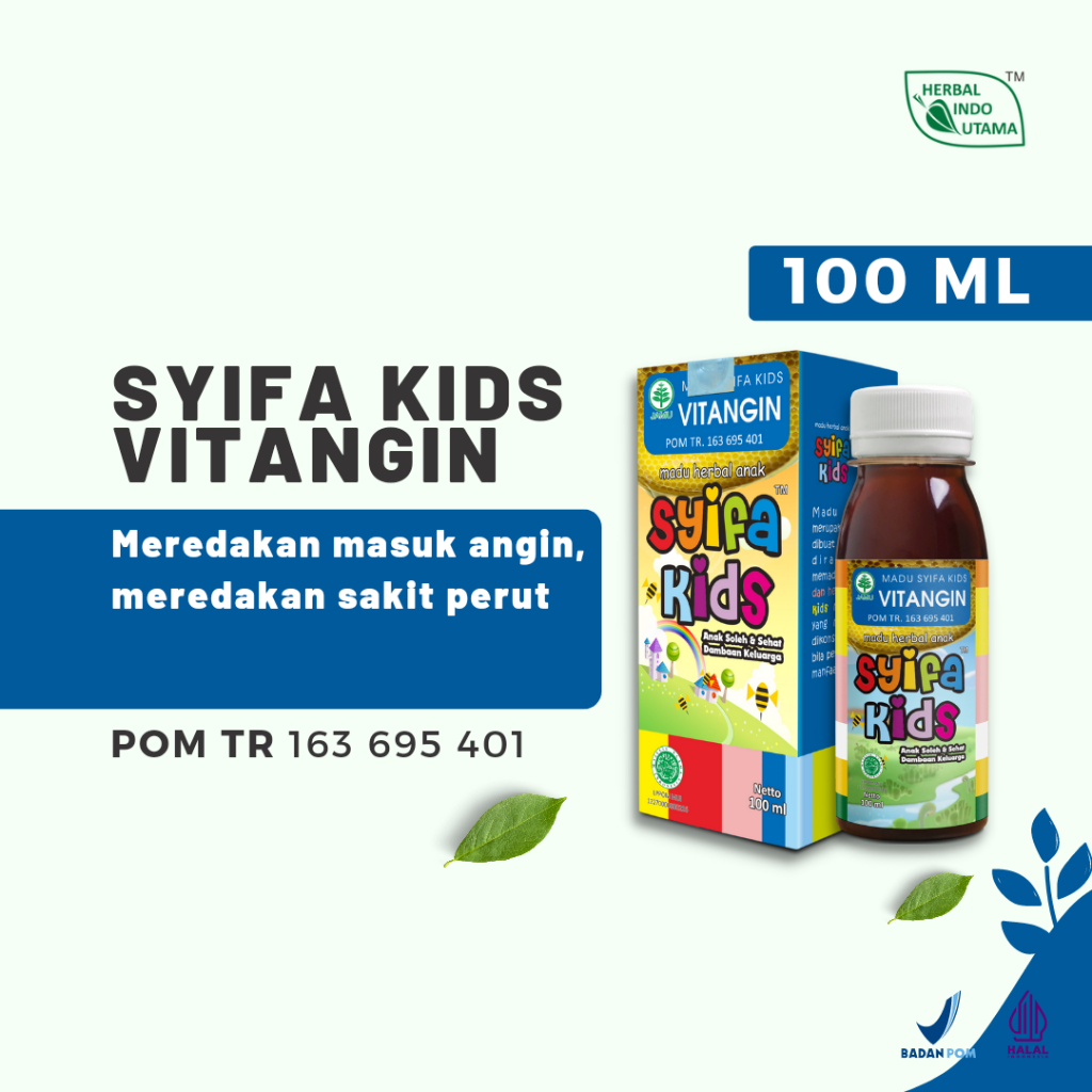 

SYIFA KIDS VITANGIN Madu Anak Masuk Angin Herbal Indo Utama
