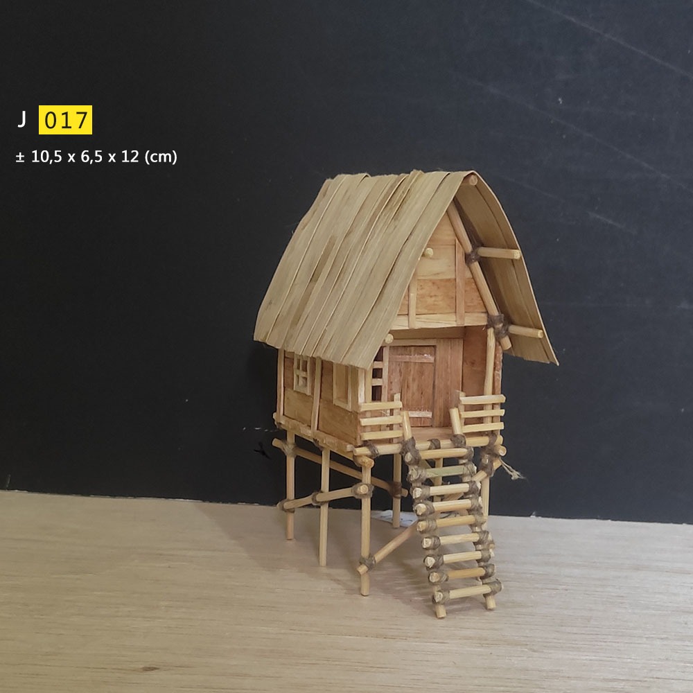 [ J017 ] Miniatur / Ornamen Rumah Kayu Bambu untuk aksesoris diorama / akuarium / aquascape