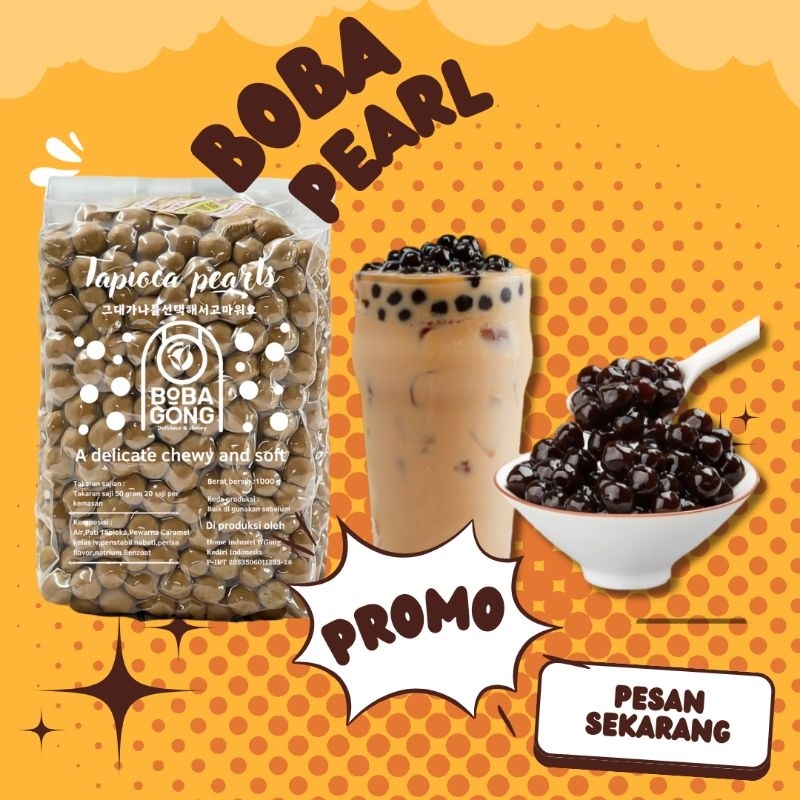 

Boba tapioka hitam original kemasan 1kg enak dan kenyal