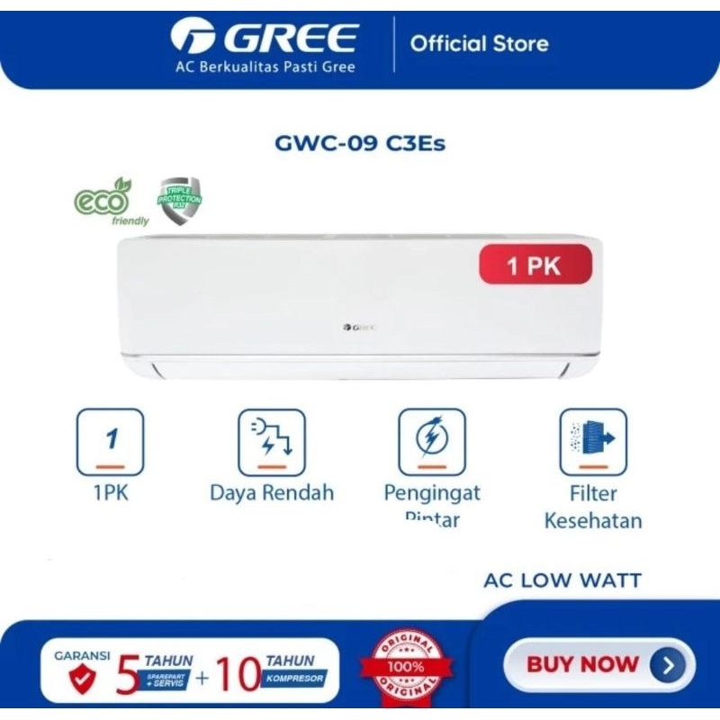 AC GREE 1PK LOWWATT SERIES-09C3E AC GREE 1 PK LOW WATT