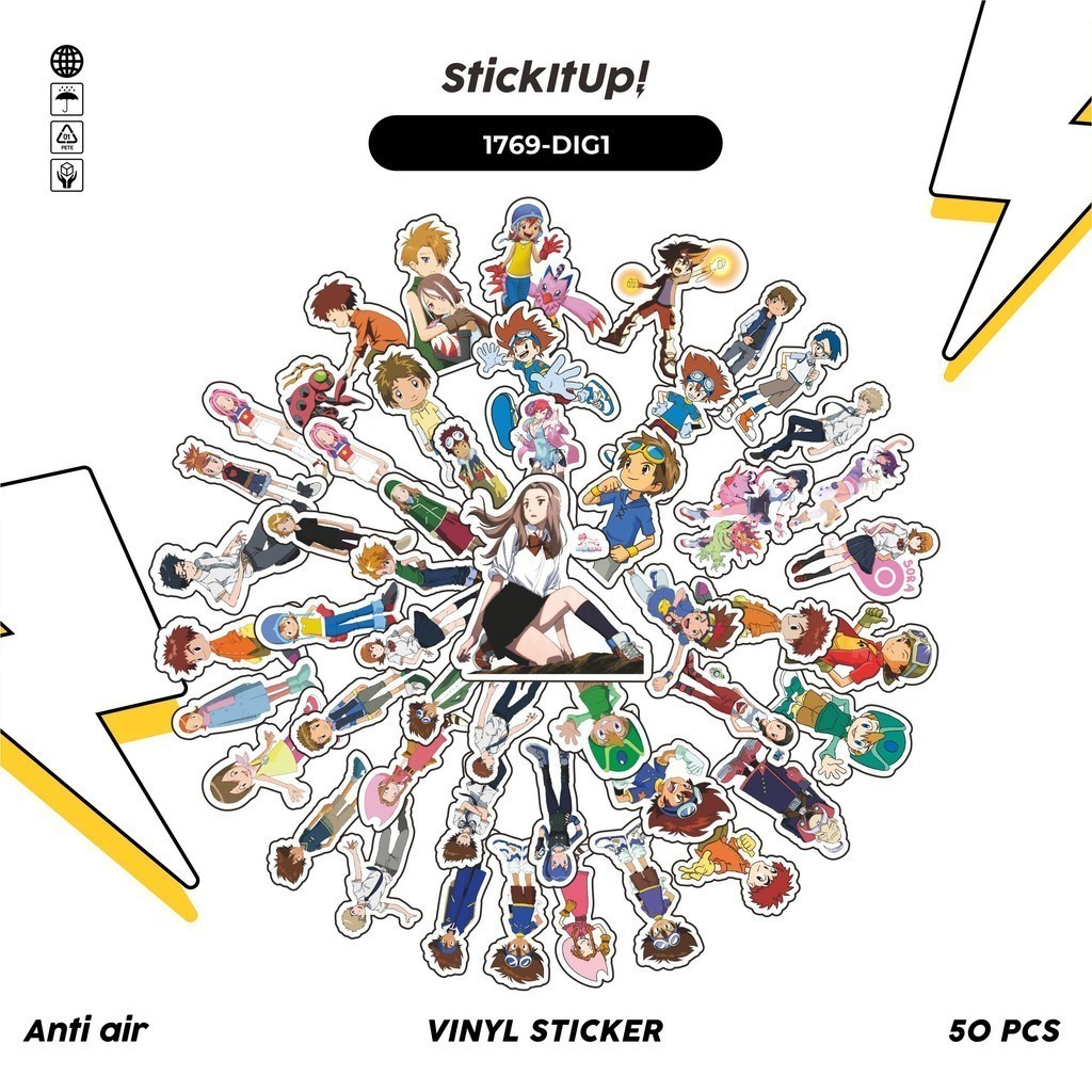 

COD✨ 50 Pcs Stiker DIGIM0N CHARACTER MIX 01 Lucu Anti Air Untuk Dekorasi Notebook Sepeda Skateboard Handphone DIY