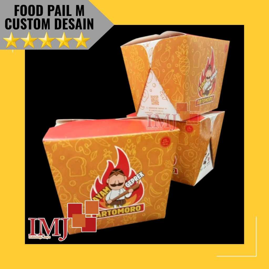 FOOD PAIL M CUSTOM DESAIN BOX AYAM GEPREK CUSTOM PAPER BOX LUNCH BOX CUSTOM