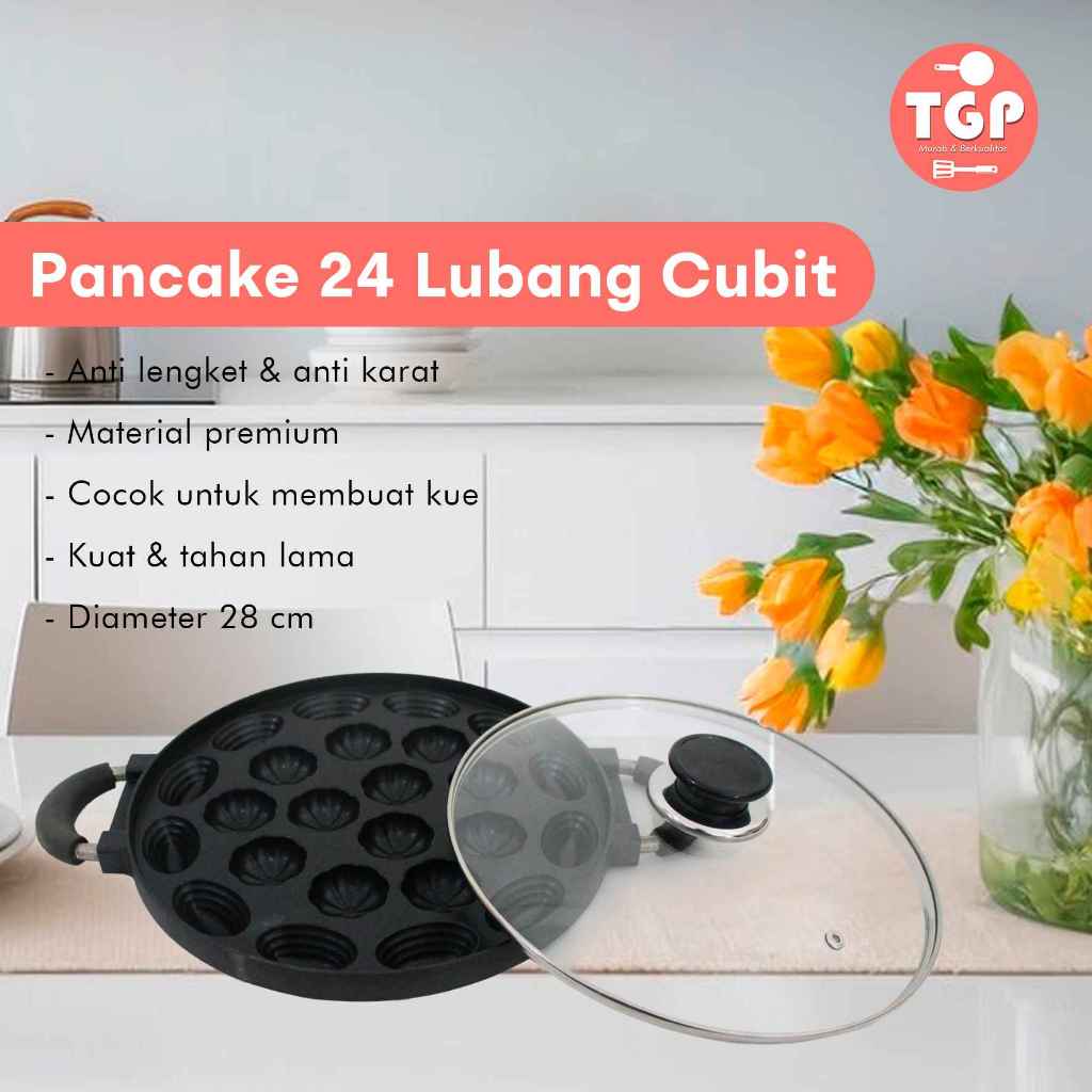 CETAKAN LOYANG KUE CUBIT 24 LUBANG IDOLA DAN TUTUP KACA