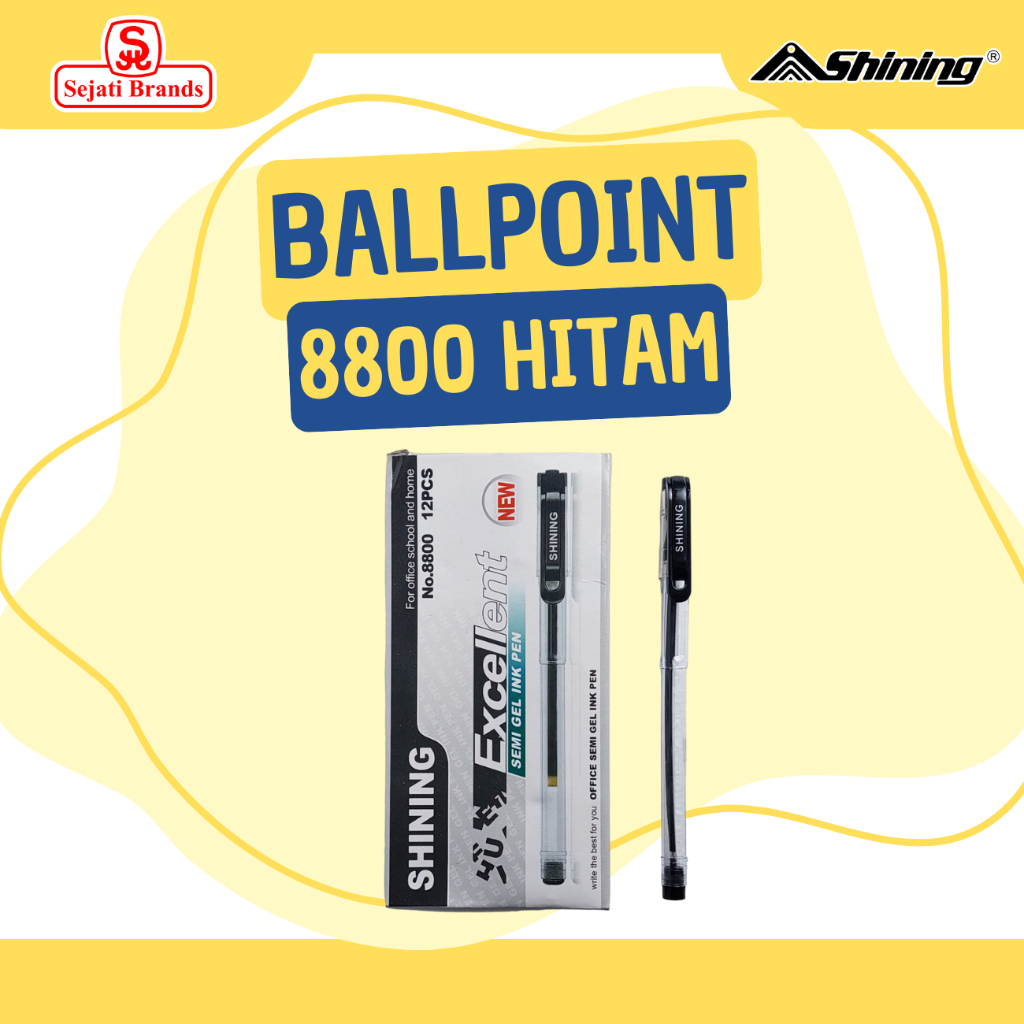 

Ballpoint 8800 Hitam Isi 1 Pcs/ Pulpen Tinta Hitam / Pena Promosi/ Pulpen Murah / Atk Murah / Balpoint Sekolah