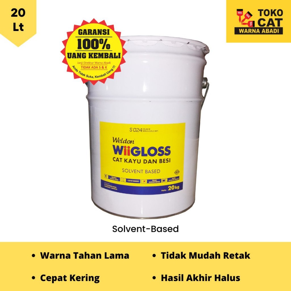 CAT KAYU BESI WELDON WIIGLOSS 20 LITER