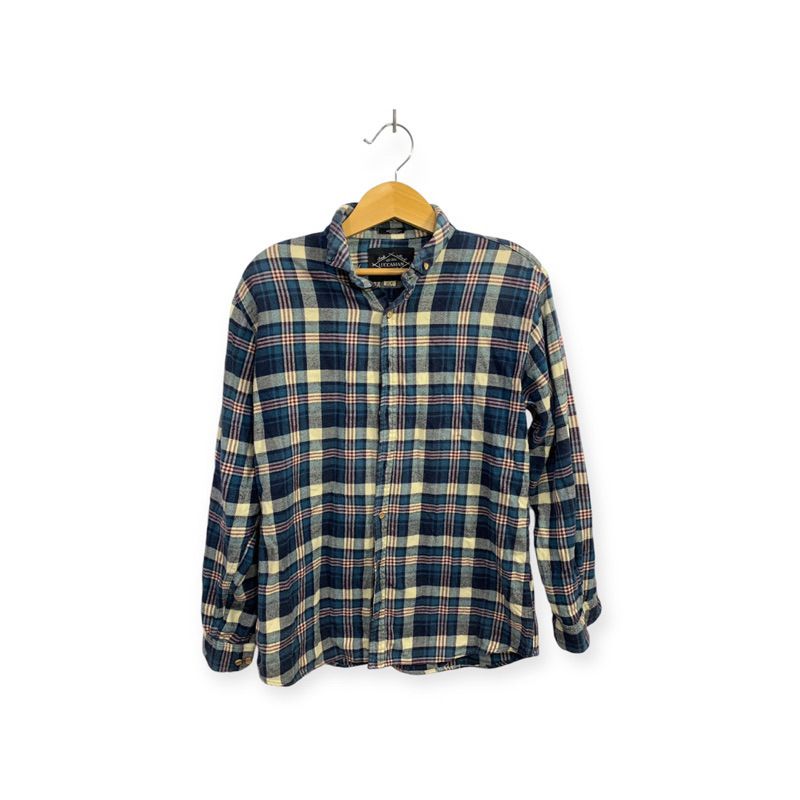 Kemeja Flanel Pria Lengan Panjang Hem Baju Cowok Motif Kotak Kotak