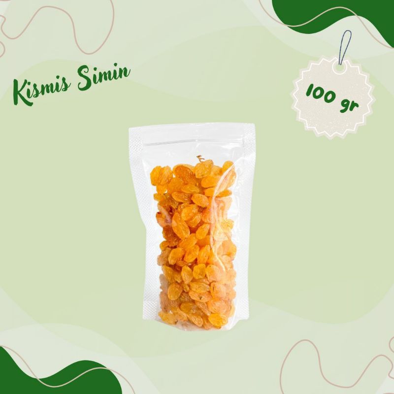 

KISMIS KUNING SIMIN MANIS 100 GR