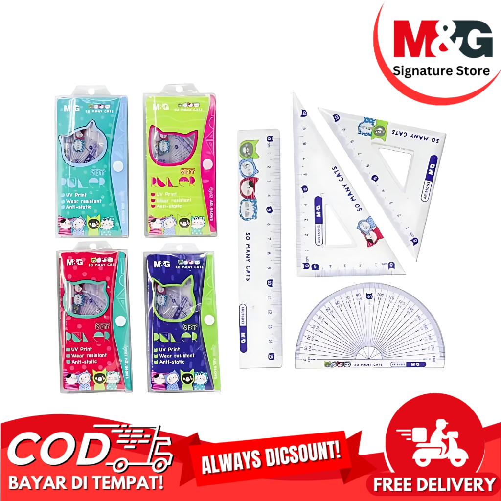 

Penggaris Set M&G Ruler Set So Many Cat #ARL960N3 Alat Tulis Sekolah Dan Kantor
