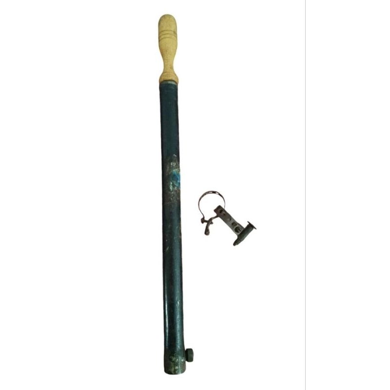 Pompa Tangan Kayu Sepeda Onthel dan Klemp Dudukan Pompa