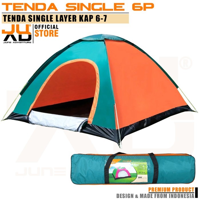 Tenda dome camping single layer Kap 6-7 person tenda single layer camping 6P waterproof