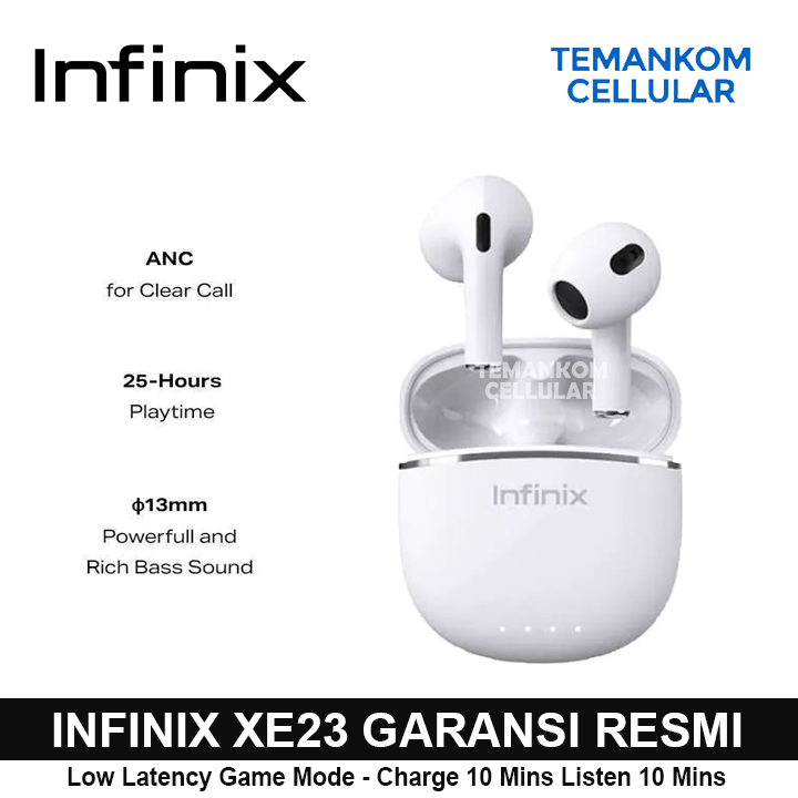 TWS Infinix XE 23 Headset Bluetooth GAMING Earphone Wireless baru Garansi RESMI