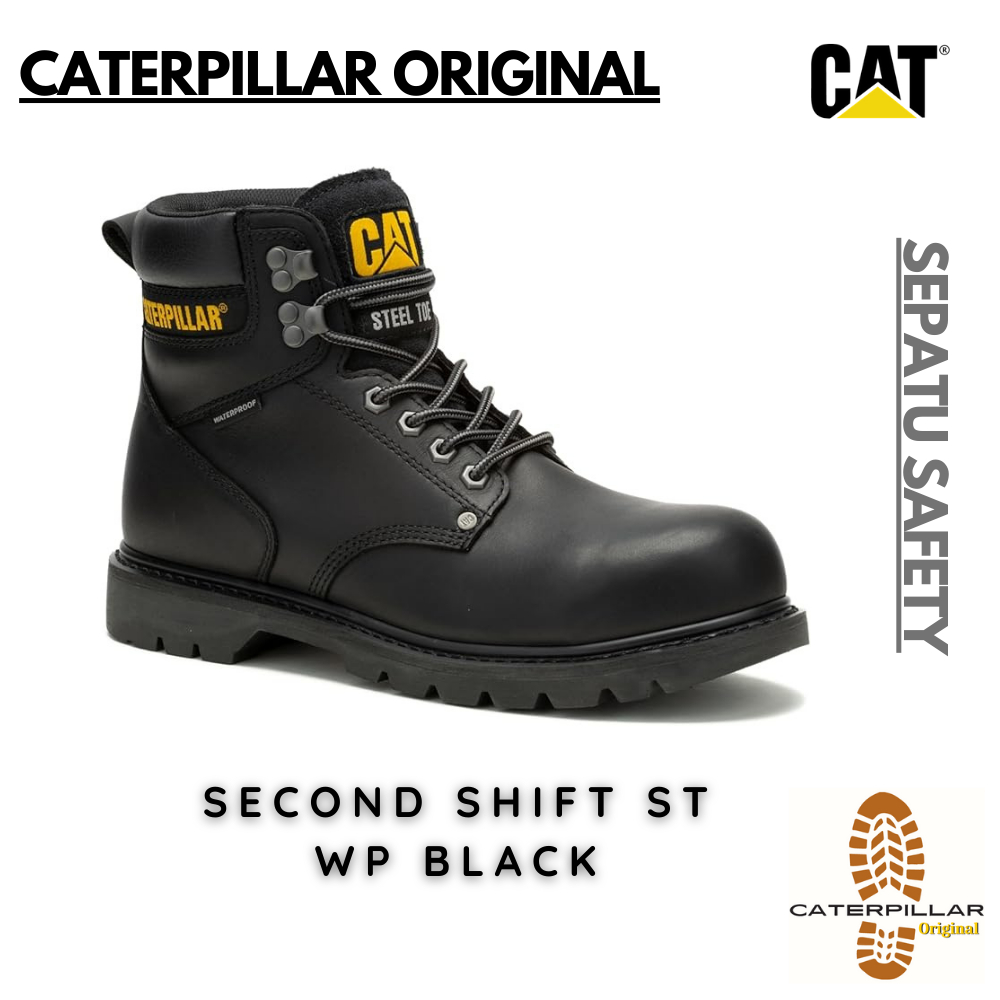 Sepatu Safety Caterpillar Pria - SECOND SHIFT ST WP BLACK