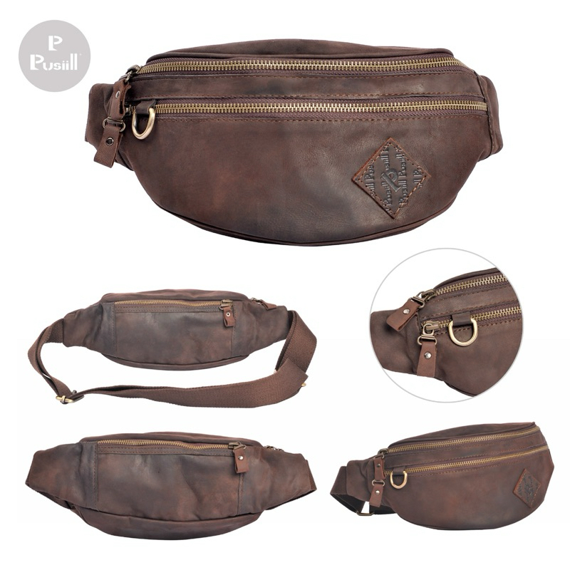Pusiill - Waistbag Full kulit Sapi Asli - Waistbag Pria&Wanita