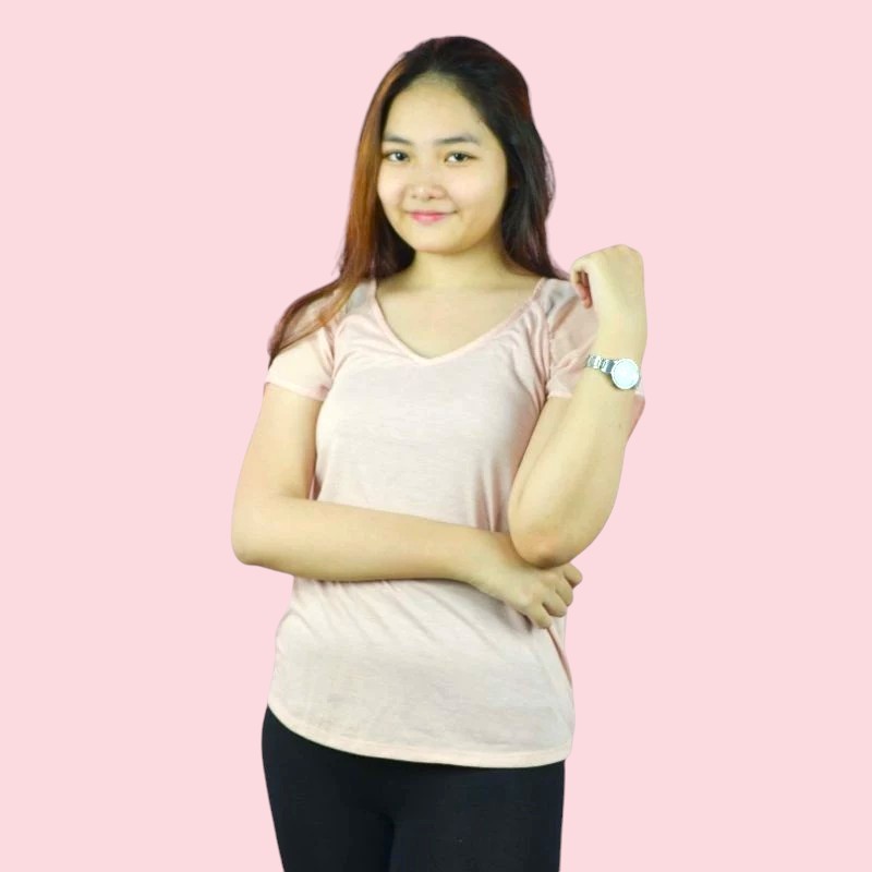 A.N.4 - Blouse Kaos Lengan Pendek Wanita - Atasan Wanita Branded Sisa Ekspor - 0144