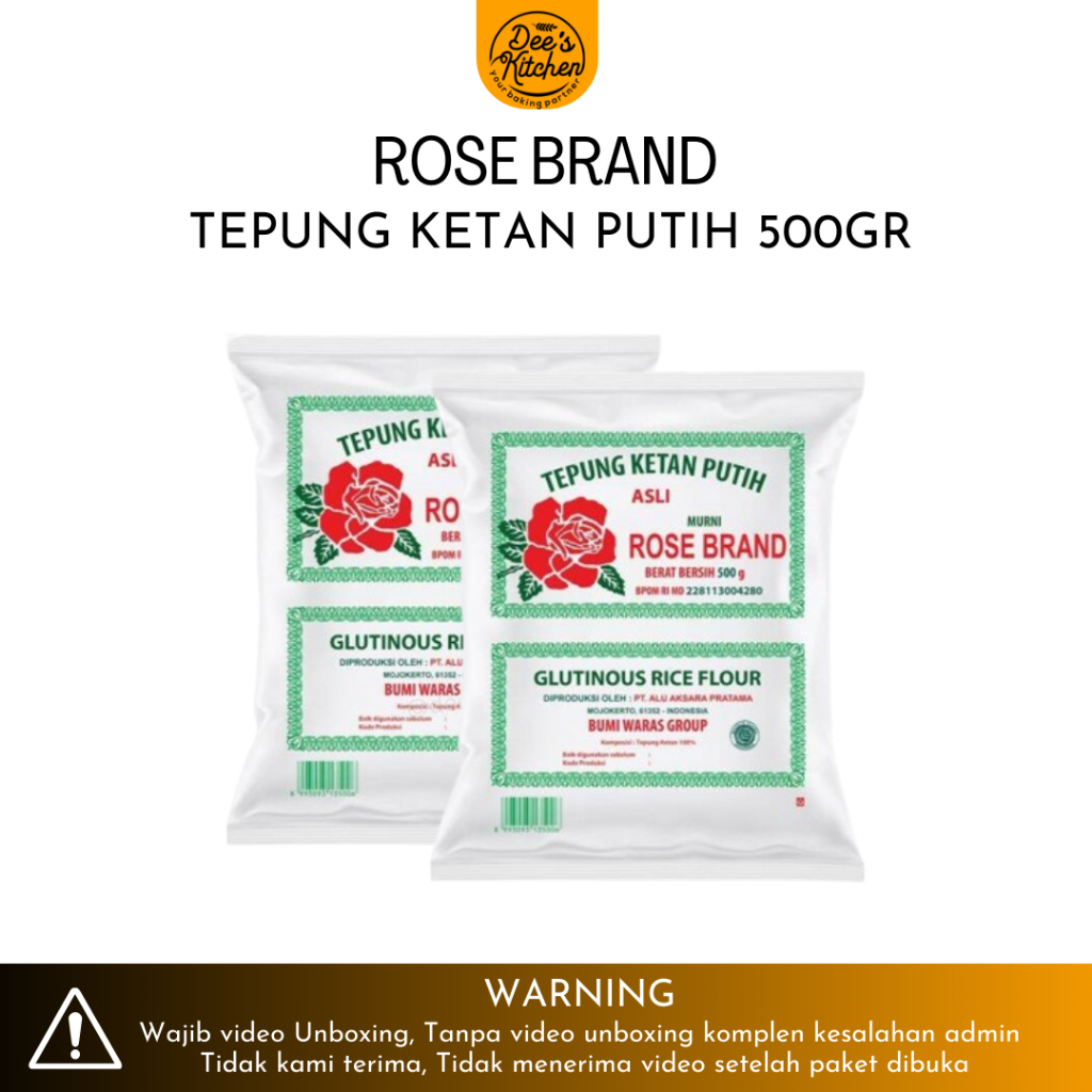 

Tepung Ketan Putih Rose Brand 500 Gram