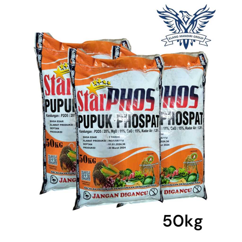 Starphos 50kg Pupuk Phospat 20% Pupuk Phospat Plus Darma Ayu Asam Humat