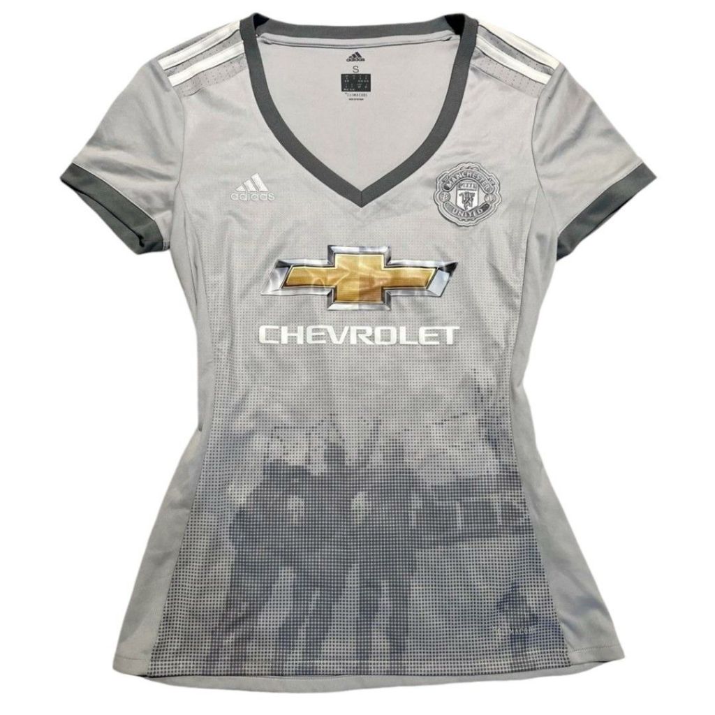 Adidas MU Chevrolet Jersey in Grey | Climacool woman sport shirt top Shortsleeve Manchester United b