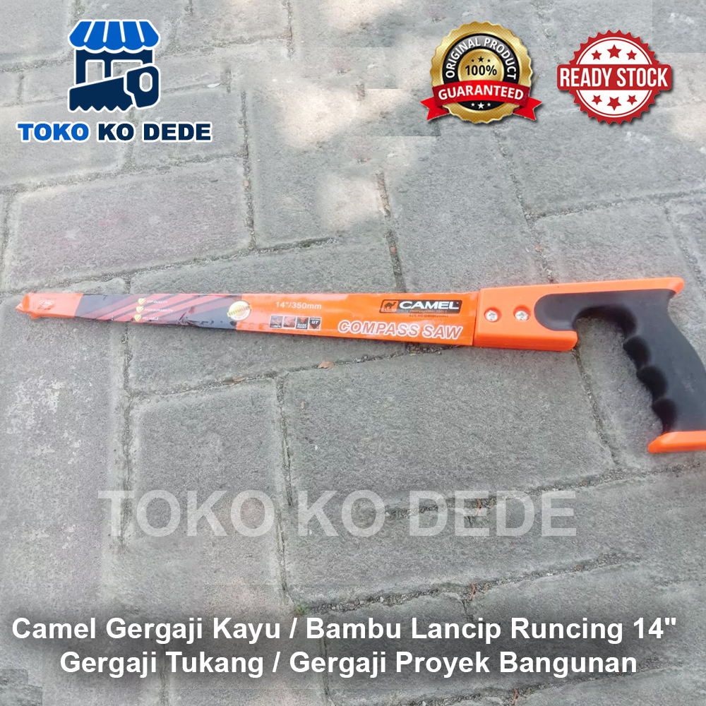 Camel Gergaji Kayu / Bambu Lancip Runcing 14"  350mm Mini lancip / Gergaji Kayu Tukang