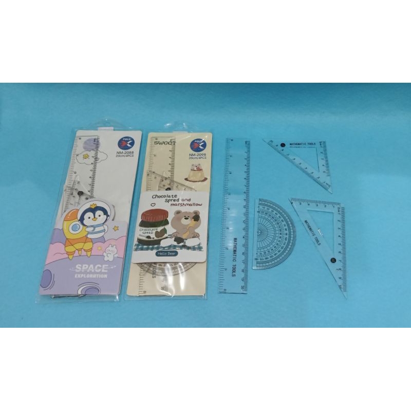 

Penggaris set Fancy 20cm 4in1 NM-2088