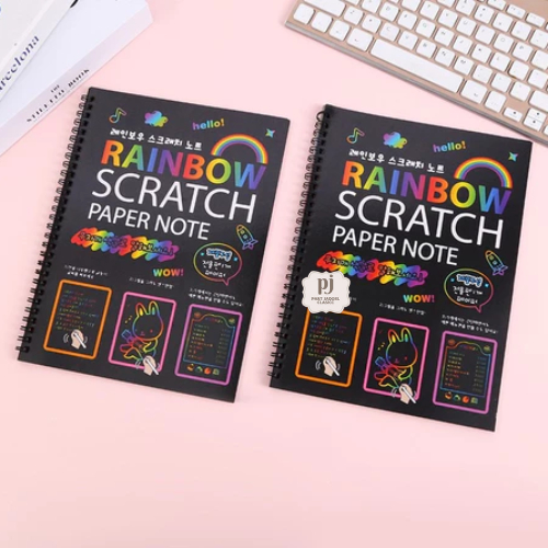 

Scratch Paper Kertas Buku Gambar Rainbow Book Art Paper Mainan Edukasi Anak Belajar Melukis Kreatif