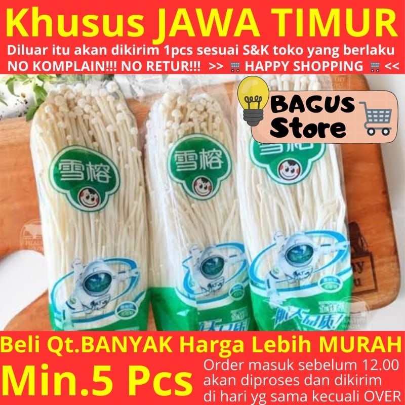 

Jamur Enoki astronot 100 gr khusus jatim
