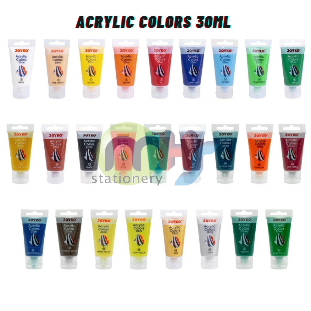 

Cat Akrilik Acrylic Color Joyko ACC-30ML Perlengkapan Mengambar Aman Untuk Anak Kecil