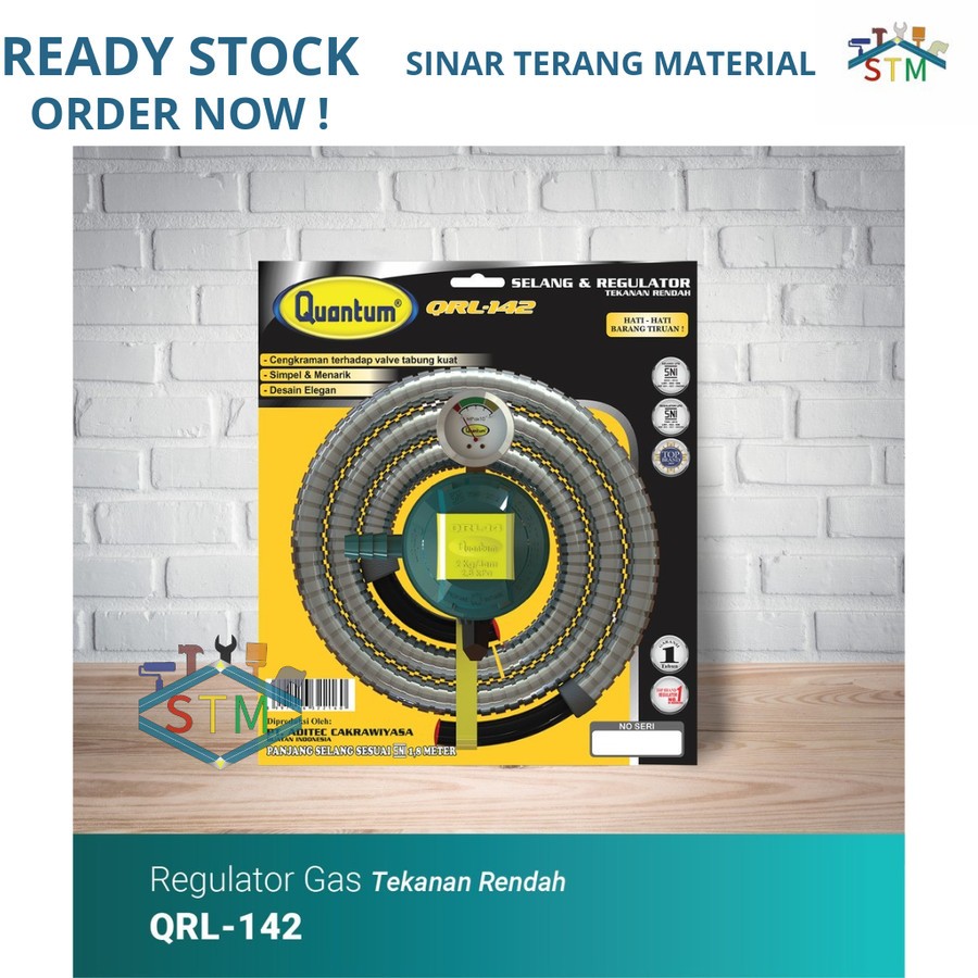 Quantum Regulator Selang Gas QRL-142 Regulator Gas Quantum / Selang gas + Regulator