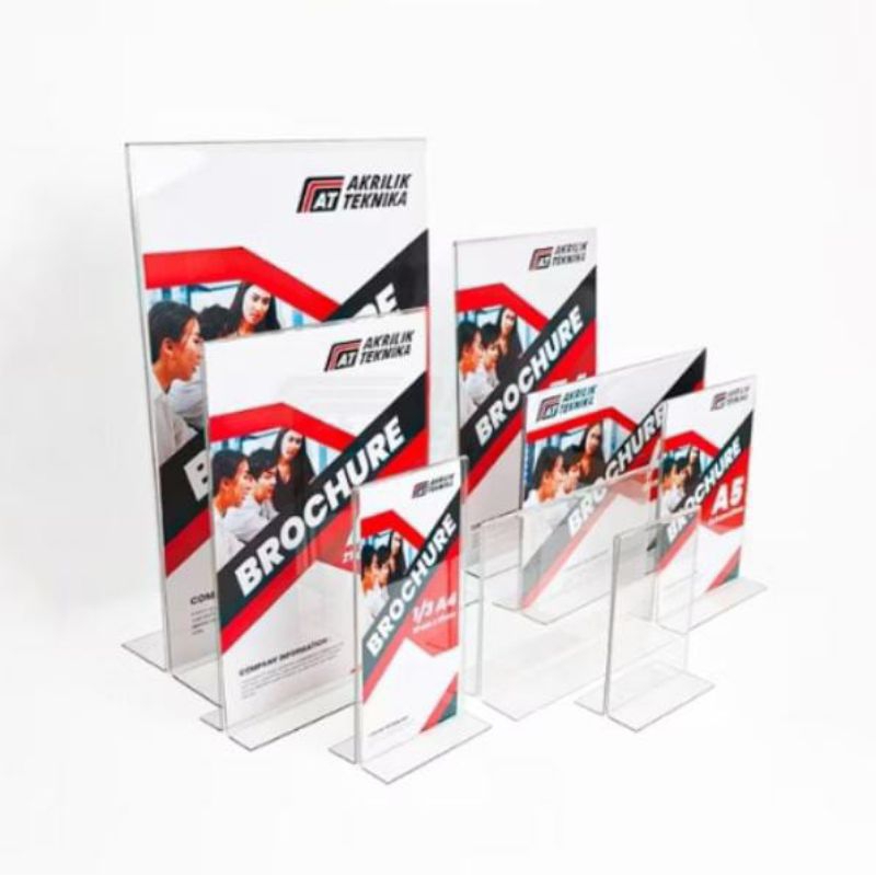 

Tempat Brosur Akrilik / Tent Card Holder Qris Barcode / Nomor Menu Meja Portrait
