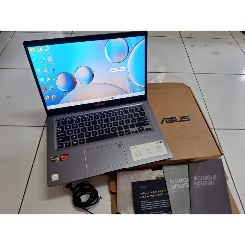 Laptop Asus VivoBook  M415DAO AMD RYZEN 3, RAM 8GB / SSD 512GB, Mulus No Minus, Masih Garansi Resmi