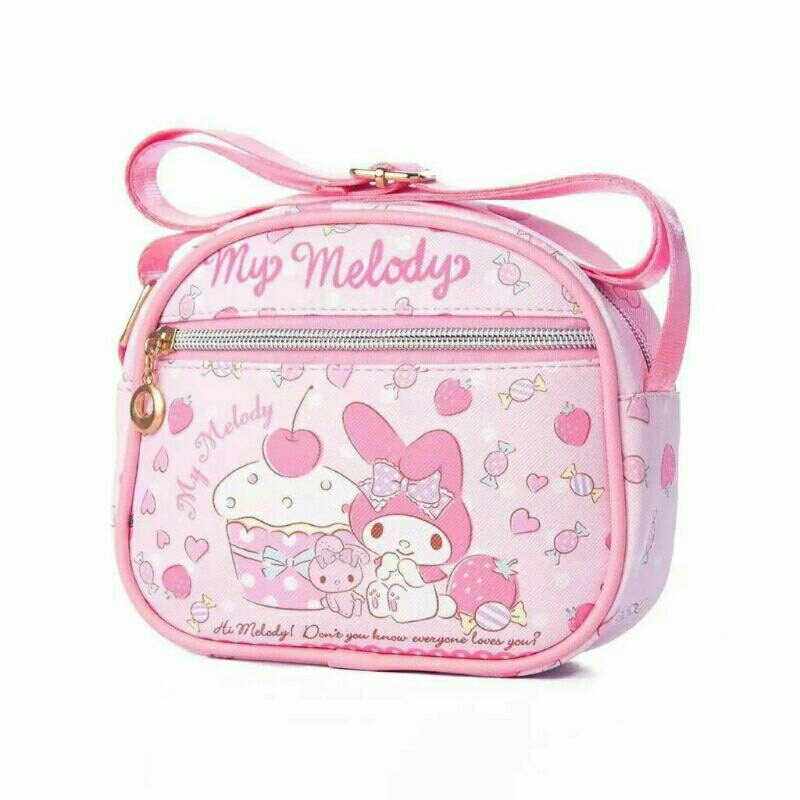 SKY.NEW 2025 TAS SELEMPANG ANAK KARAKTER SANRIO KUROMI MELODY CINNAMOROLL - TAS ANAK FASHION IMPORT 