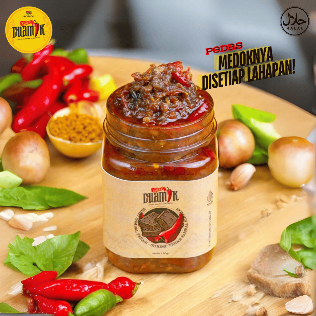 

Sambal Cuamik - Sambal Terasi Gurih pedas Manis pake nasi mantep pol 150gram