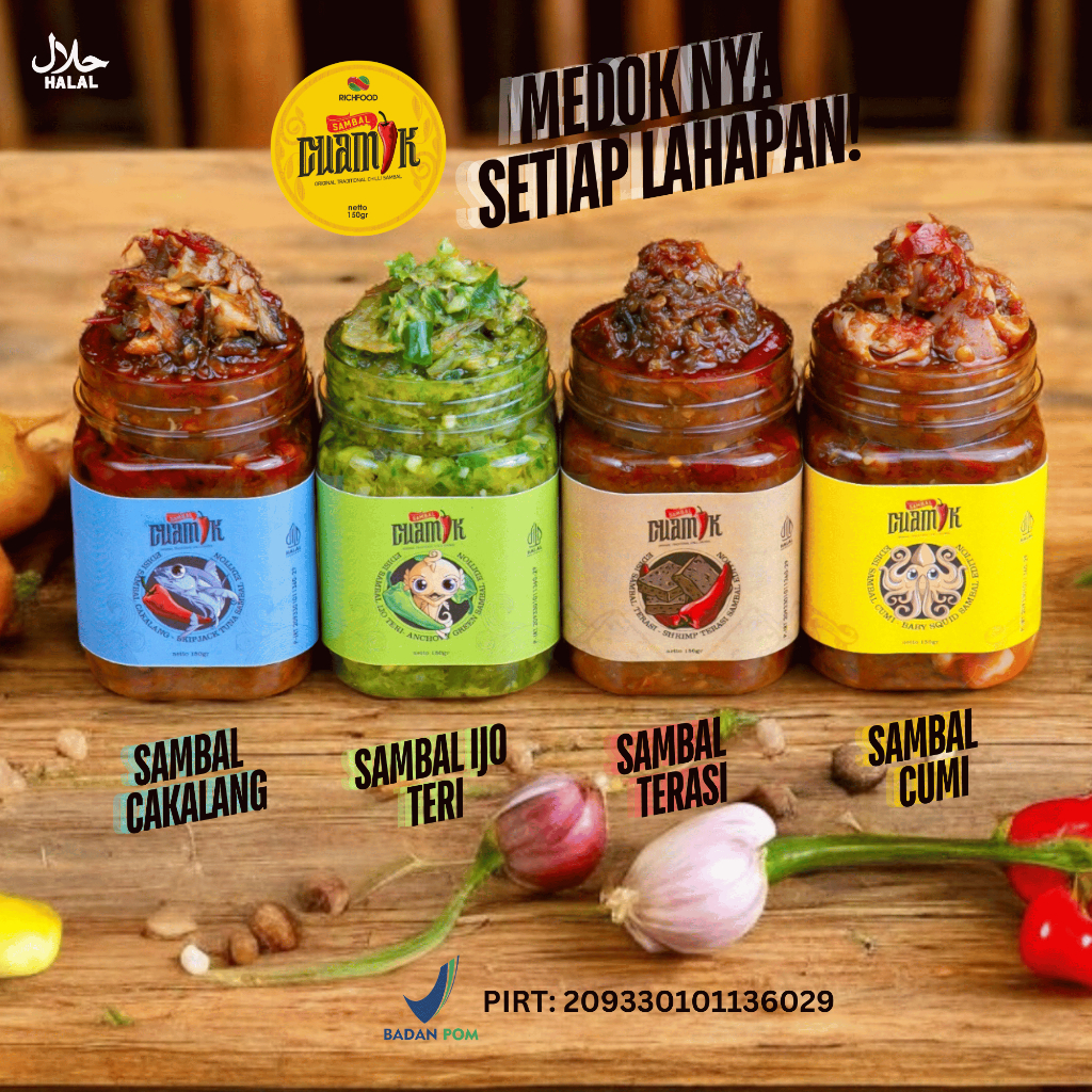 

SAMBEL CUMI/SAMBEL CAKALANG/SAMBEL TERI IJO/SAMBEL TERASI - SAMBEL CUAMIK