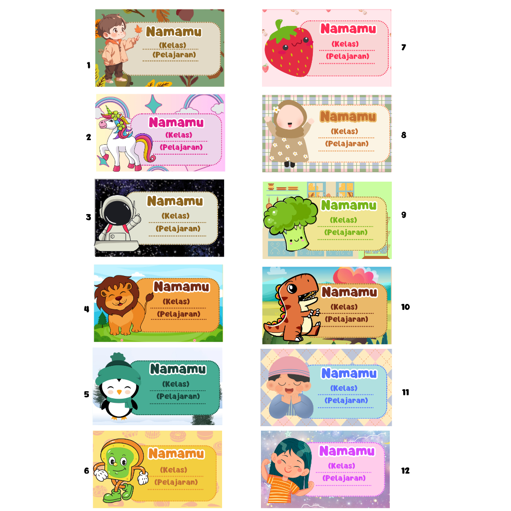 

Stiker Buku Pelajaran (Bisa Custom Nama)