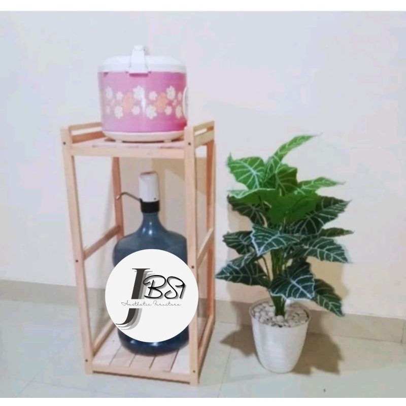 RAK KAYU GALON+POMPA MULTIFUNGSI MINIMALIS MURAH