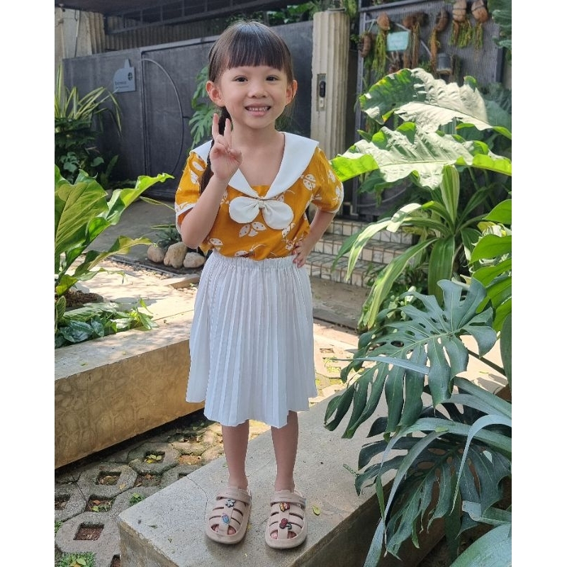 Kepik blouse/batik anak cewe/batik kepik/batik modern/batik sekolah